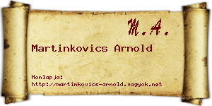 Martinkovics Arnold névjegykártya